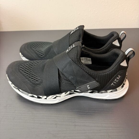 TIEM Slipstream Womens Cycling Shoes Sz 9.5 EU 40.5 Black SPD 2 Bolt Cleats Spin - Picture 5 of 15